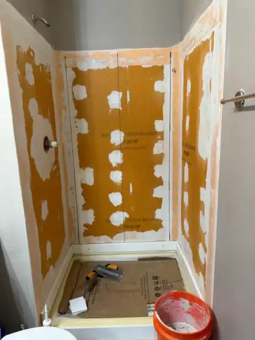 shower waterproofing and tiling